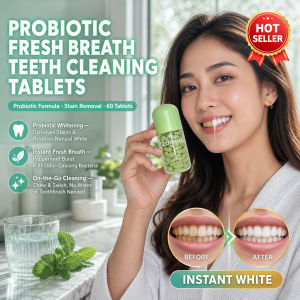 Anti-Bacterial Probiotic Teeth Cleaning Tablets/Whitening & Stain Removal/Bad Breath Solution & Gum Health/Oral Care Essential