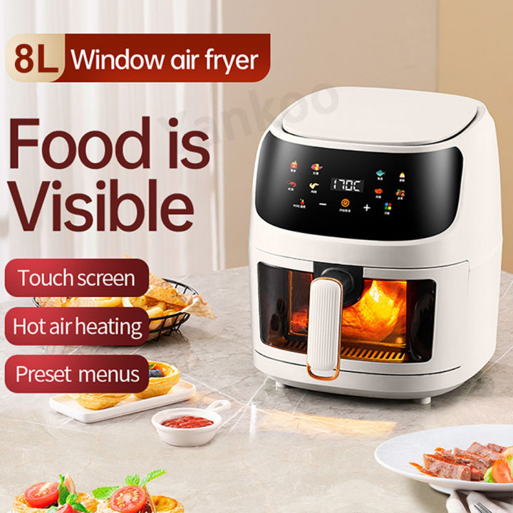 Air Fryer 8L Large Capacity LED Touch Screen Visible Linner Oil Free Air Fryer 8L Large Capacity LED Touch Screen Visible Linner Oil Free