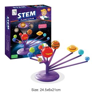 DIY Solar System Assemble STEAM Project Rotation Planet Projector Interesting Scientific Solar System Activities Educational Toys 行星仪