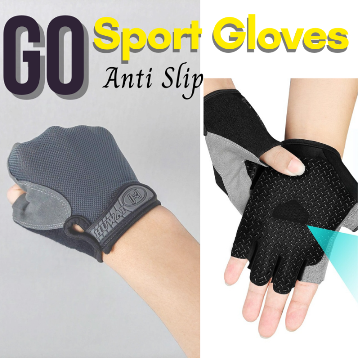 GO Sport Gloves Sarung Tangan Gym Olahraga Half Finger Sepeda