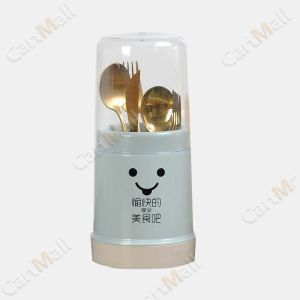 Creative Chopstick Organizer With Dust Cover Detachable Cage Spoon And Fork Holder Kitchen Rack Organizer