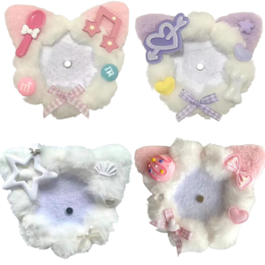 Cartoon Cats Ear Badge Holder 58mm Badge Sleeve Badge Pin Carrying Case For Collection And Display Themed Party Supplies