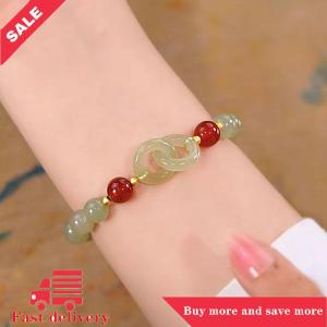[COD]Flash Delivery Lucky Bead Bracelet For Women Exquisite Chinese Style Heart Buckle Bracelet Bangle Fashion Jewelry Accessories Gift