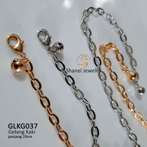 Gelang Kaki Rante Keren Gold Plated Anti Karat Anti Alergi Perhiasan Fashion Premium GLKG037 Frida Jewelry