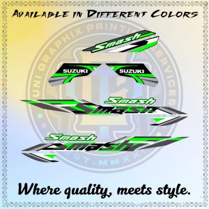 SUZUKI SMASH 115 2018 MODEL STOCK DECALS - PREMIUM LAMINATED STICKER