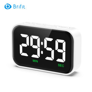 Brifit Digital Timer 3.6 Inch Kitchen Timer Adjustable Volume & Brightness Magnetic Suction Kitchen Cooking Study Work Kitchen Office Home Easy to Use Energy-Saving Mode