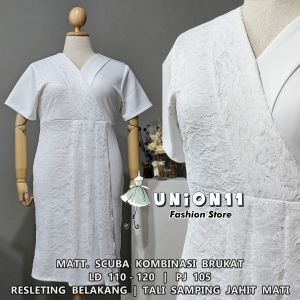 UNION11 - DRESS WANITA JUMBO LD 120 CM / GAUN WANITA XXXXL / DRESS WANITA BIGSIZE / DRESS WANITA BRUKAT BB 85 KG / ADELE