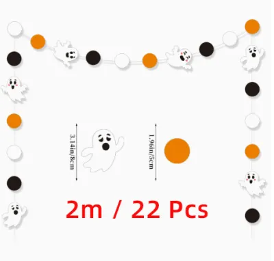 【Malaysia stock】2026 Happy Halloween Hanging Flag Banner Holiday Party Decoration Supplies Scene Layout Decal Decoration