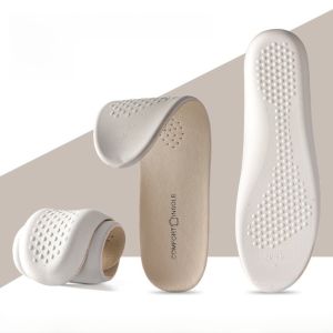 MKEB Soft Padding Sports Insole Shock Absorbing Leather Latex Cowhide Insoles Durable Breathable Arch Support Insoles