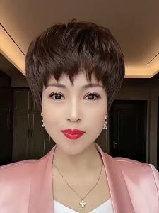 100% Human Hair Wigs for Women Full Machine-made Comfort with Breathable Net Stylish Fashion Type Fluffy Texture Wig For Women