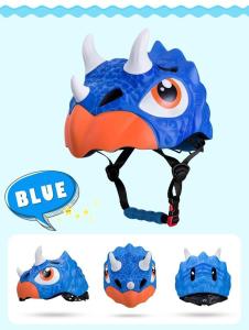 ROCKBROS Cycling Bicycle Helmet Child Cartoon Mtb Road Bike Helmet Safety Kids Toddler Pulley Dinosaur Boys Girls Bicycle Helmet