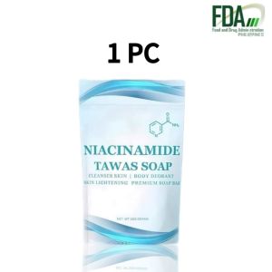 BUY1TAKE1 NIACINAMIDE TAWAS SOAP whitening + odor eliminator skin lightening cleanses 100g Free MESH