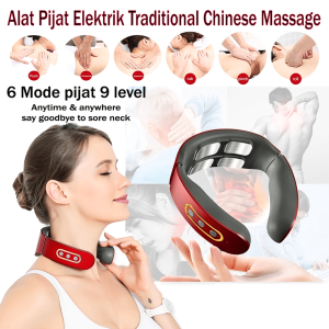 BERGARANSI HAILICARE Alat Pijat Leher dan pundak terapi Elektrik TENS 9 Mode USB JT 808
