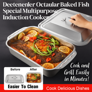 Household Grilled Fish Plate With Lid Thickened Grilled Fish Platter Deepen And Thicken