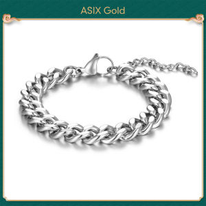 ASIX GOLD Mens Titanium Steel Bracelet Korea Fashion Classic Coco Hip-hop Style Bracelet