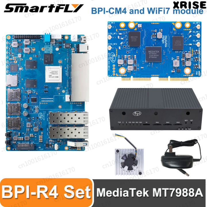 New Banana Pi BPI R4 Router Board With BPI R4 NIC BE14 Wifi7 Module Set new-banana-pi-bpi-r4-router-board-with-bpi-r4-nic-be14-wifi7-module-set