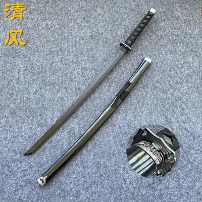 Kiếm gỗ Iaido kèm vỏ đồ chơi trẻ em lưỡi kiếm samurai kiếm lưỡi chéo kiểu Đường đạo cụ tập luyện kiếm kiếm tre Xuchundao. cos