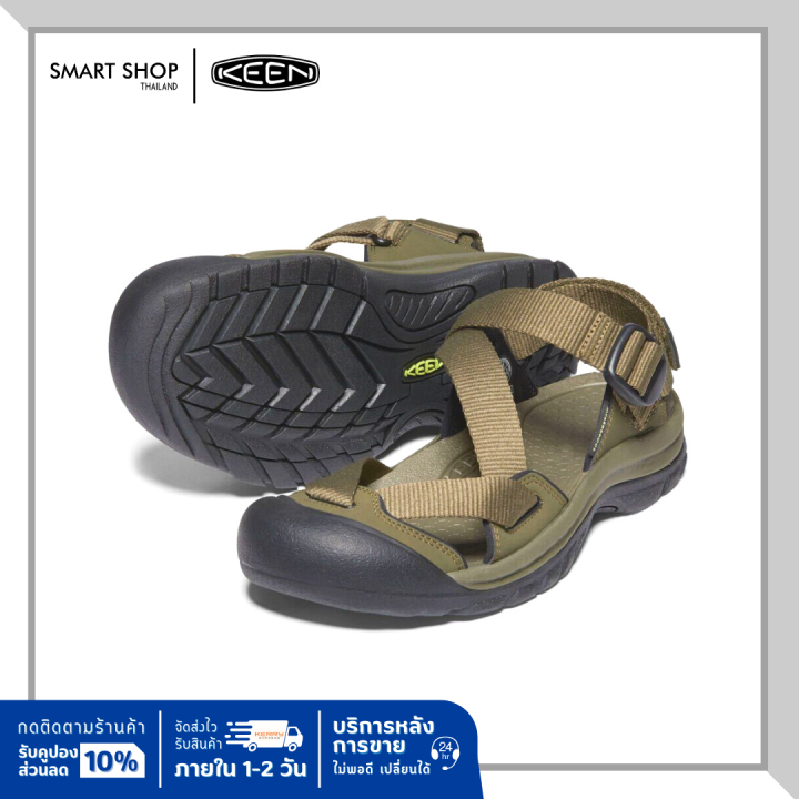 KEEN ZERRAPORT II 'BLACK/DARK OLIVE' รองเท้าแตะรัดส้น กันน้ำ