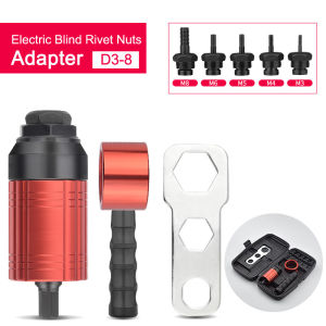 HOL Riveter Adapter Riveting Adapter with 2.4/3.2/4.0mm Riveter Nut Riveter Head for Drills