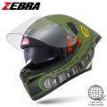 ZEBRA YM-611 Motorcycle Helmets MAX Full Face Motor Helmet Dual Visor. 
