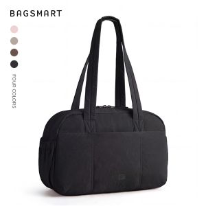 BAGSMART Puffer Tote Bag 14 Inch Laptop Shoulder Bag Lightweight Water-resistant Handbag for Women Work Gym Bag