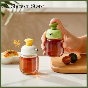 [GN Store] 100ml Cooking Oil Jar Glass Bottle Press Type Seasoning Storage Bottle Spice Metered Oil Control Bottle