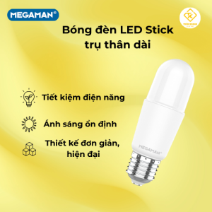 Bóng Đèn LED Stick Megaman YTP 9W E27 Ánh sáng ổn định tiết kiệm điện năng