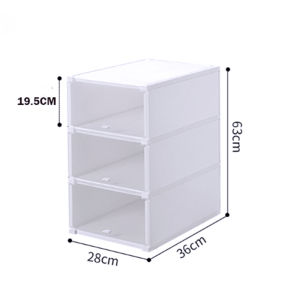 Locaupin Stackable Transparent Shoes Storage Cabinets Box Shoe Container Plastic Shoe Organization Home Storage