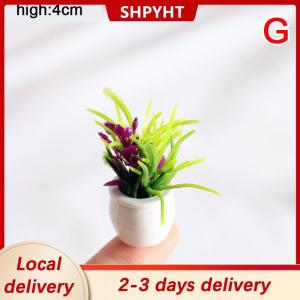 [COD] SHPYHT Local delivery Ship within 24 hours 12 Style 1:12 Dollhouse Mini Plant Pot Eco-friendly Resin Home Decor Accessoires