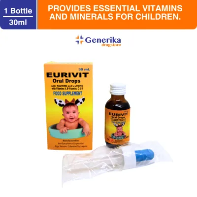 EURIVIT Multivitamins + Minerals Drops 30ml - Growth Immunity & Appetite for Infant