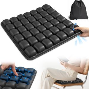 Inflatable Wheelchair Seat Cushion49 Airbagsfor CarOfficeStadiumErgonomic Comfort SupportHeavy Duty Coccyx & Buttock Bed Sore