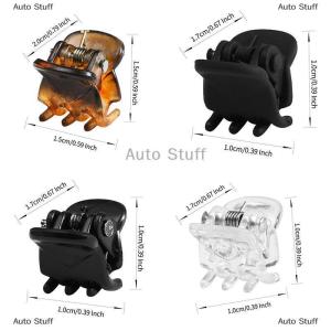 [COD] Auto Stuff คลิปหนีบผม10ชิ้น ล็อตสำหรับผู้หญิง1.0 1.5ซม. ขนาดเล็กสีน้ำตาลดำพลาสติกใสที่หนีบผมขนาดเล็กอุปกรณ์แต่งผมสำหรับเด็ก