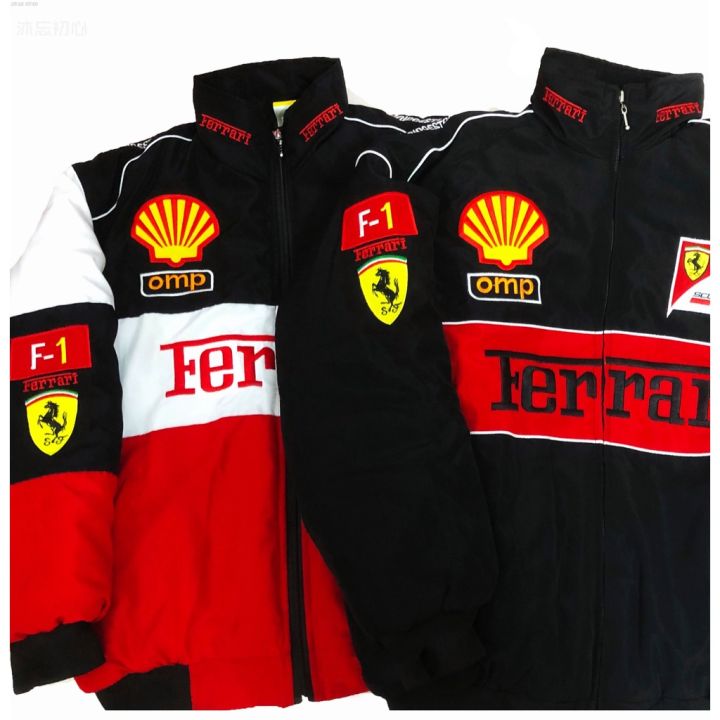 F1 Racing Jacket Long Sleeve Retro Jacket Suit Ferrari Team Autumn And  Winter Clothes Cotton Jacke