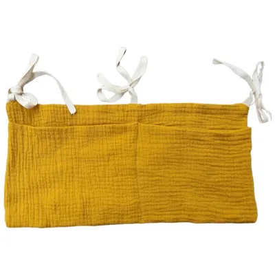 Baby Bedside Storage Bag Baby Crib Organizer Hanging Bag for Baby Essentials Multi-Purpose Newborn Bed Hanging Diaper Toy Tissue