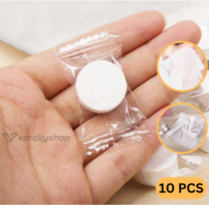 10PCS Handuk Mini Bentuk Permen Travelling Kompres Towel Handuk Kecil Tissue