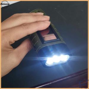 Follow Get More【Metonna】 LED Flashlight Hand Crank Solar Powered Rechargeable Survival Gear Self Powered Charging Torch Dynamo for Fishing Boating Hiking
