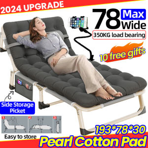 🔥KL Ready Stock🔥Upgrade 193cm  Kerusi Malas/Lazy Chair/Katil Lipat Camping Katil Single Bed Folding Portable Bed With Mattress Foldable Camping Bed Chair Relaxing Chair Recling Chair 2In1 Zero Gravity Katil Lipat Mudah Alih Kerusi Lipat Camping 折叠床 懒人椅