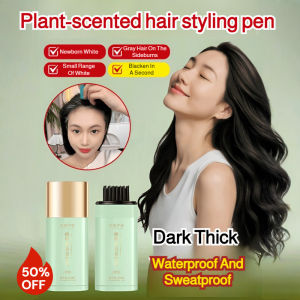【Instant White Coverage】Herbal Hair Color Pen For Gray Hair Natural Plant-Based Formula Temporary Hair Color Stick On-The-Go Root Touch Up Easy Application Non-Damaging
