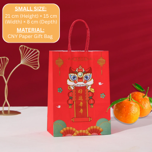 CNY 2026 Non-Woven Gift Bag | Prosperity Orange Tote | Waterproof | SG Ready Stock