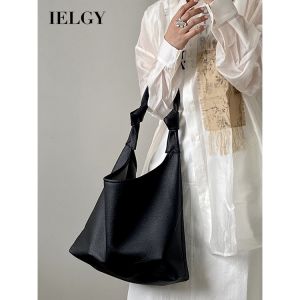 IELGY Ladies Bag Large Capacity Shoulder Bag Black All-Match Commuter Shoulder Handbag Black