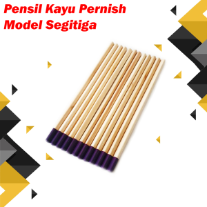 Pensil Kayu murah hotel promosi vernis Model Segitiga (144 Pcs)