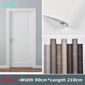 90x210cm Waterproof Wood Grain Door Sticker Whole Wooden Door Self-adhesive Bedroom Old Hourse Door Decorative