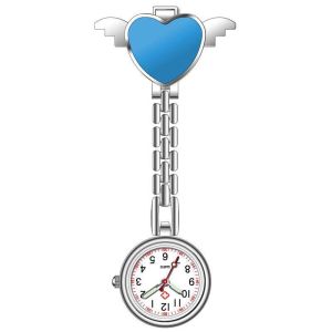 HENLI Watches For Hospital Sweet Women Watches Heart Quartz Men Watches Wings Doctor Pocket Watches Nurse Clip Watches Love Chest Watch Hanging Watch