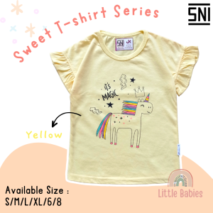 KAOS ANAK PEREMPUAN "SWEET T-SHIRT SERIES" Usia 1-8 Tahun SNI / T-shirt Anak