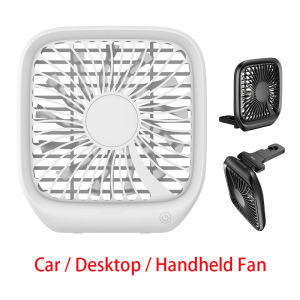 Baseus Foldable Car Fan Cooler USB Car Headrest Back Seat Silent Cooling Fan Portable Truck Bus Fan Forklift Fan Cargo Truck Fan Air Conditioning 3 Speed Adjustable Office Home Travel Fan