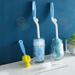 5 in 1 Milk Bottle Brush Sponge Brush Cleaning Set Nipple Brush Stainless Steel Straw Brush