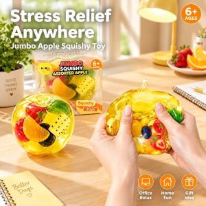 DOWNA Trái cây mô phỏng Đồ chơi squishy hình trái cây Giảm căng thẳng Kích thước lớn Đồ chơi cảm giác Sáng tạo Đồ trang trí bàn làm việc Đồ chơi ép trái cây Quà tặng