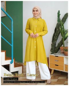 Betary Tunik Baju Wanita Terbaru Bahan Rayon Crinkle Import Kekinian Fashion Muslim Hijab Trendy Modern Outfit Simple Busui Friendly Pakaian Perempuan Terlaris Cod