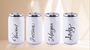 280ml Premium 304 Stainless Steel Can Tumbler w/ Straw & Leakproof Lid