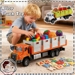 1:32 Alloy Diecast Truck Toy Inertial Vehicle Toys Simulation Container Truck Model Kids Toy Mainan